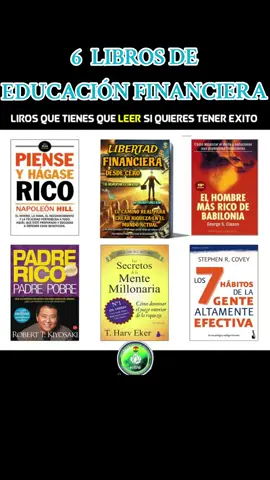 6 LIBROS DE EDUCACIÓN FINANCIERA.