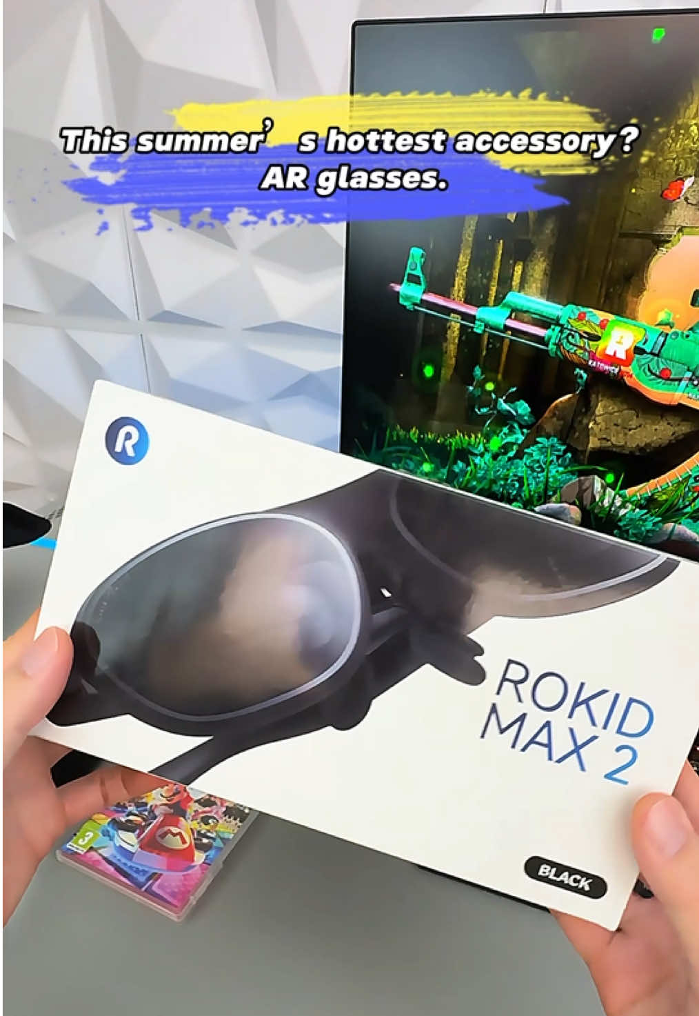 POV,for real.#ar #pov #rokid #arglasses #chatgpt #techtok #arlife #ai #gamersetup #povgaming #gamerlife #mario #switch 
