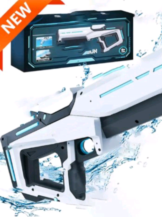 New 2025 Water Summer Toys Electric Automatic Plastic Water Gun Toys with Battery Spray Water Gun Adult Toy Gun