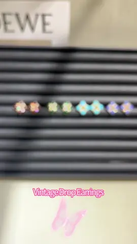 Can’t pick a favorite… these vintage drops are all too pretty😍✨ Which color are you vibin’ with today?👇🕊 #vintagedropearrings#earringtok #jewelrytok#colorfuljewelry#statementearrings#tiktokfinds#dailyaccessories#vintagevibes#softglam #jewelrydisplay #ootdstyle #whichonewouldyoupick #tiktokjewelry 