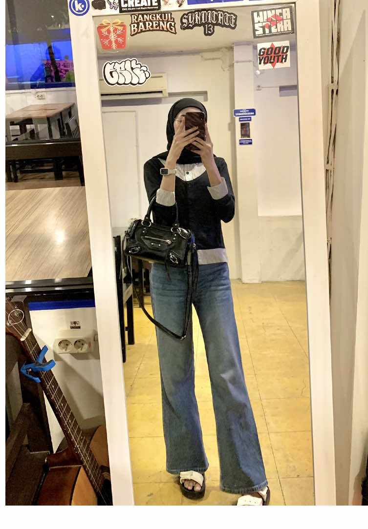 Kemeja stripe mix knit yg ditanyain semalem🎀 