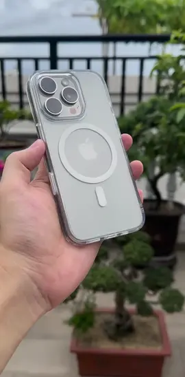 Natural titanium + clear case 🔥  #iphone16pro #case #iphonecase #fyp #iphonelover 