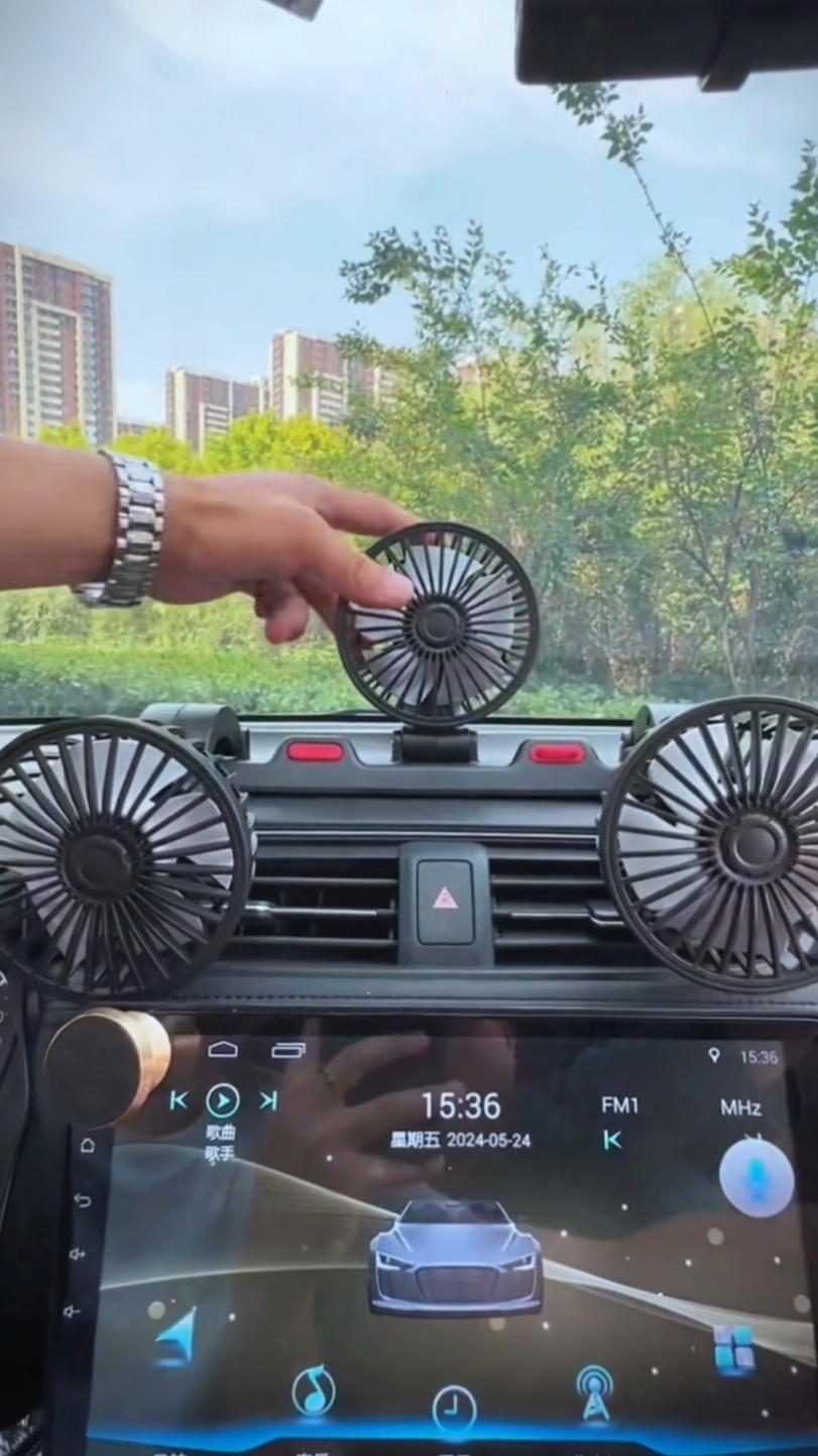 penyejuk kereta Car Strong Dual Fan Air Conditioning Double Booster Cooler 360° Desktop USB Mini Fan For Car Van Truck Kipas Kereta Home Automotive## Mobil membawa kipas angin # mobil membawa tiga kipas angin # Dengan mobil siap #fyp #foryou #tiktokshop #goodthing 