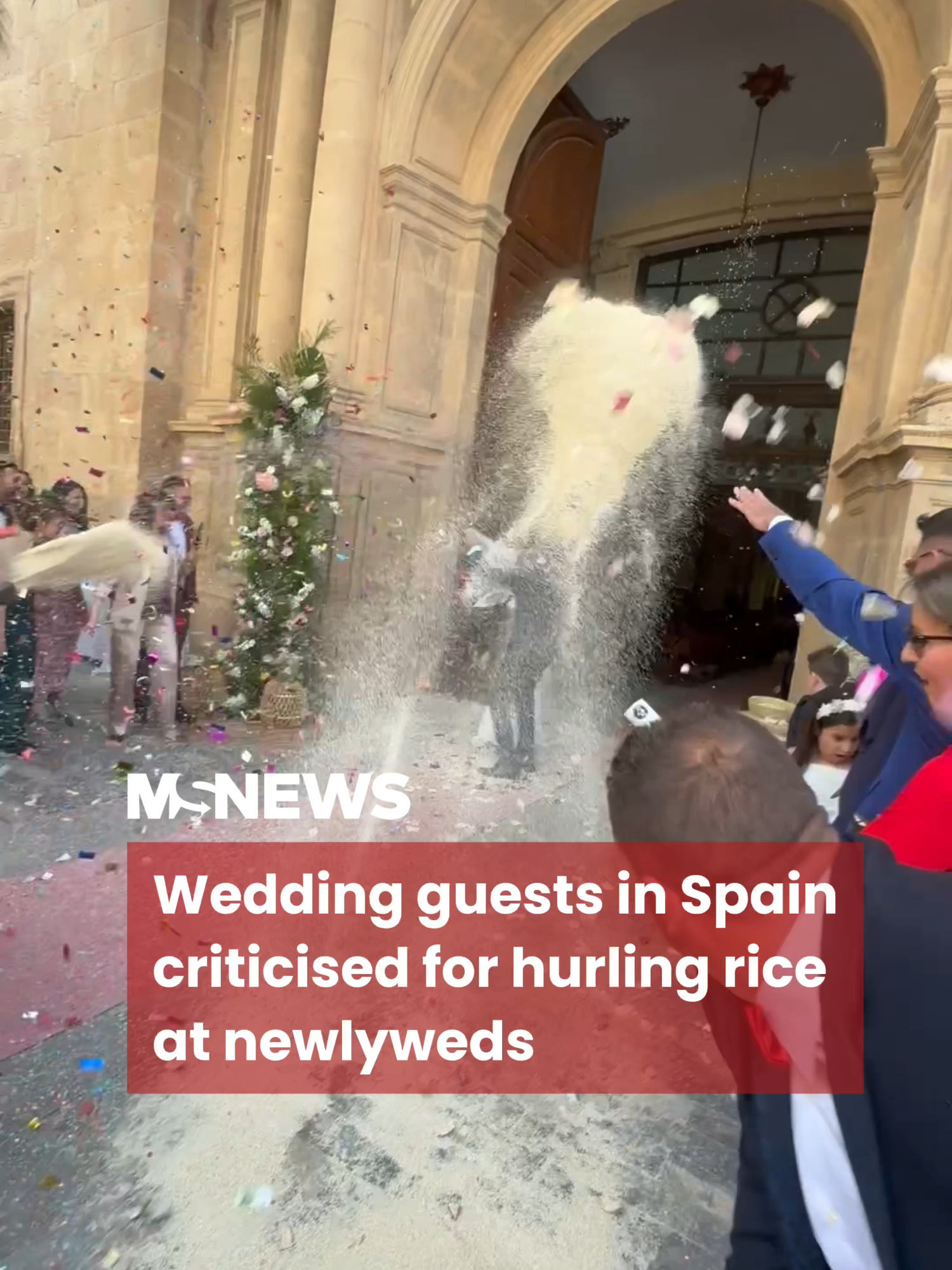 Tradition taken too far? This Spanish wedding left people speechless. 🍚⛪️#mustsharenews #sgfyp #spain #wedding