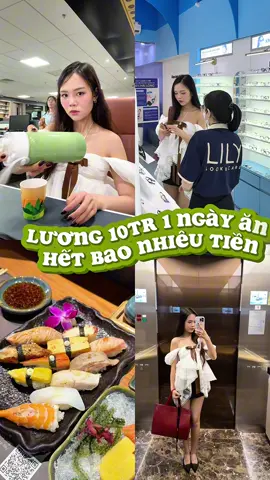 Vlog 1 ngày lương 10tr ăn gì tiêu gì. Ăn nhiều chứ xài không có bao nhiêu các mom ơi #kinhmatlily #adayinmylife #adayinmylife #dailylife #tiktokviral #worklife #dailyvlog #matcha #matchalatte #matchalover #meomaylanh #viral #trending #Vlog #fyp #PetsofDyson 
