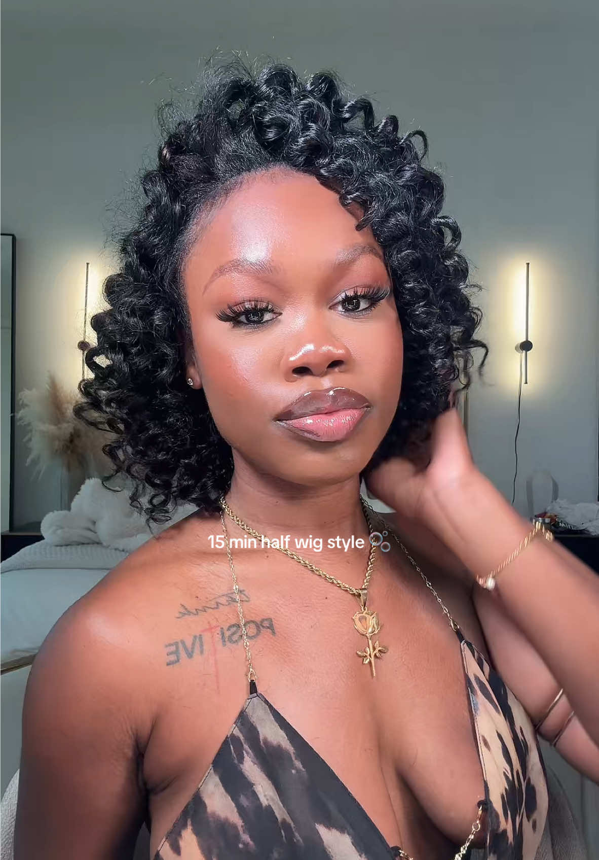@ISEEHAIRAmazon Half Wig Flipover Water Wave 16 Inch link in my bio #wandcurls #halfwig #flipoverwig #iseehairamazon #beginnerfriendly #summerstyles #curlybob