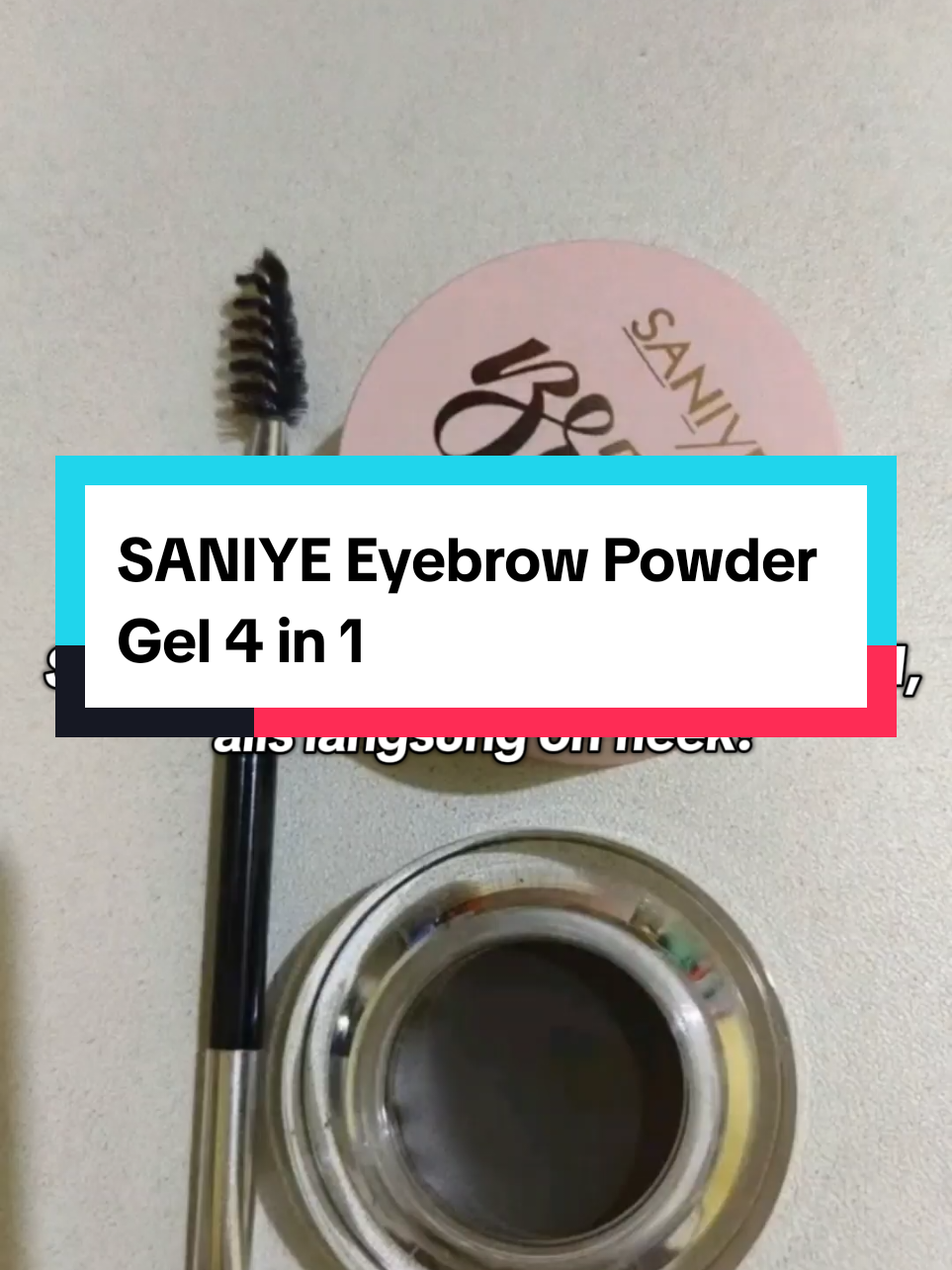 Alis tebal, rapih, dan tahan lama. Sudah lengkap dengan brush dan cermin, tinggal bawa aja ke mana-mana. #SANIYEEyebrowGel #AlisOnPoint #4in1BeautyTools #CuanTanpaBatas 