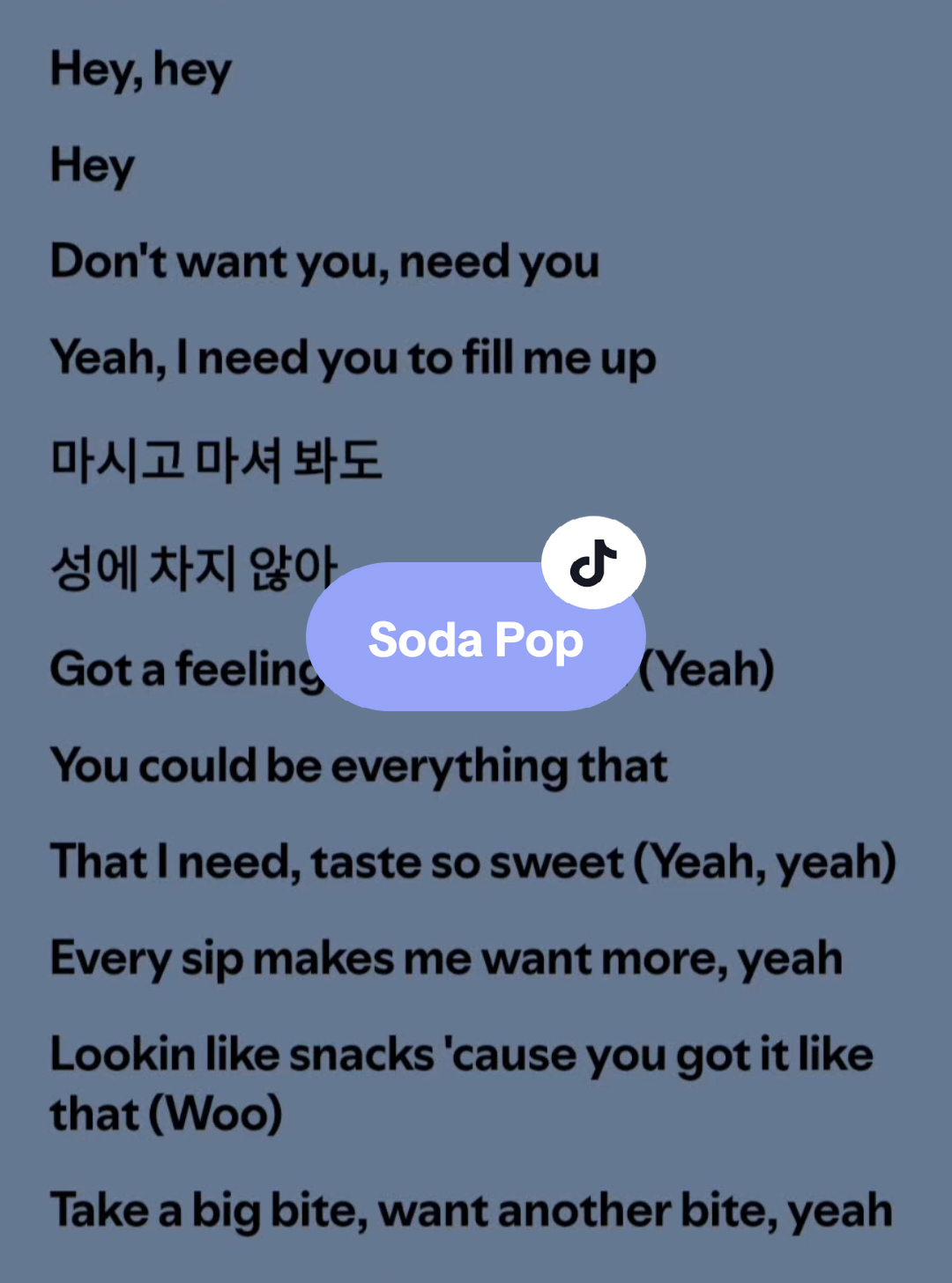 Soda Pop🎶 by: Saja Boys #sodapop #sajaboys #lyrics #spotify #kantakamuna🎤🎶 #oooooomerr_ #fyp 