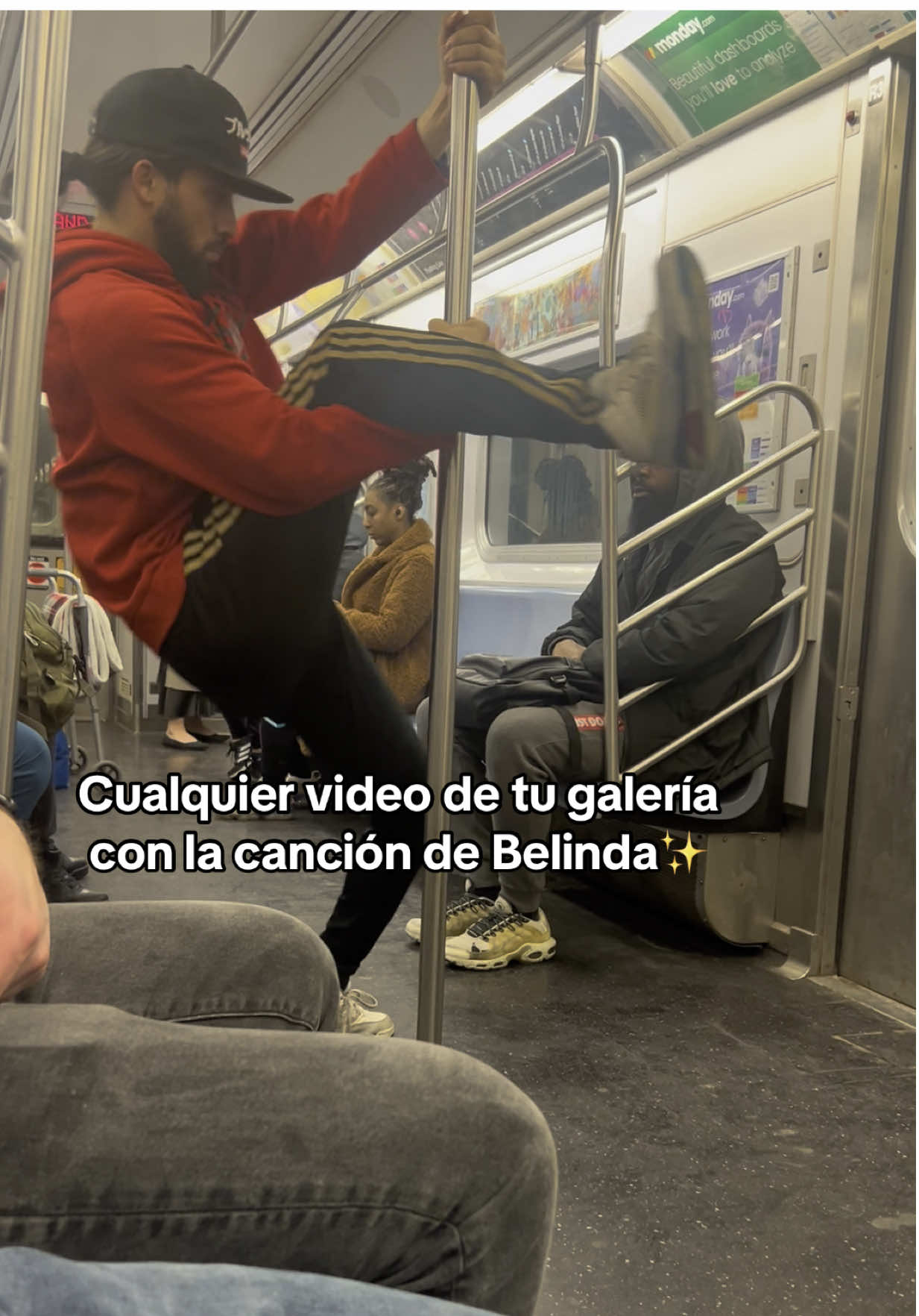 Cosas que solo se ven en el tren de NYC 😂#colorderosa #belinda #wtf #humor #a🥚 #tubo #nyc #viral #nomms 