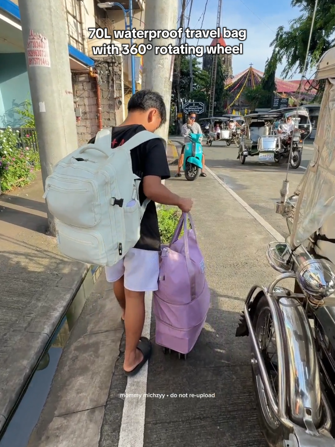 super easy nalang magbitbit dahil may wheels na sya ☺️ #luggagebag #luggagebagwithwheels #travelbag 