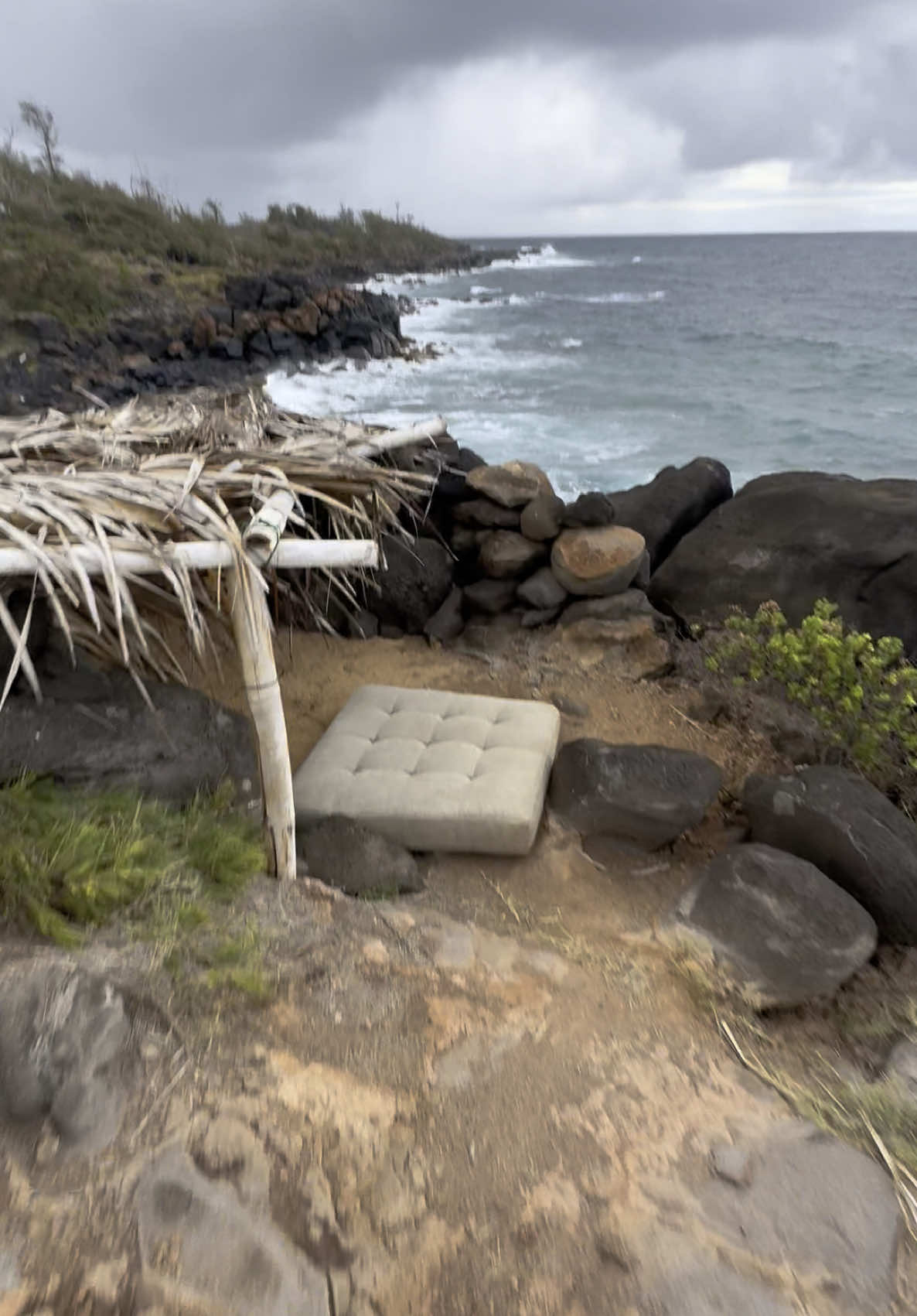 Found a little hut on the beach… #kauai #abandoned #hut #beachouse 