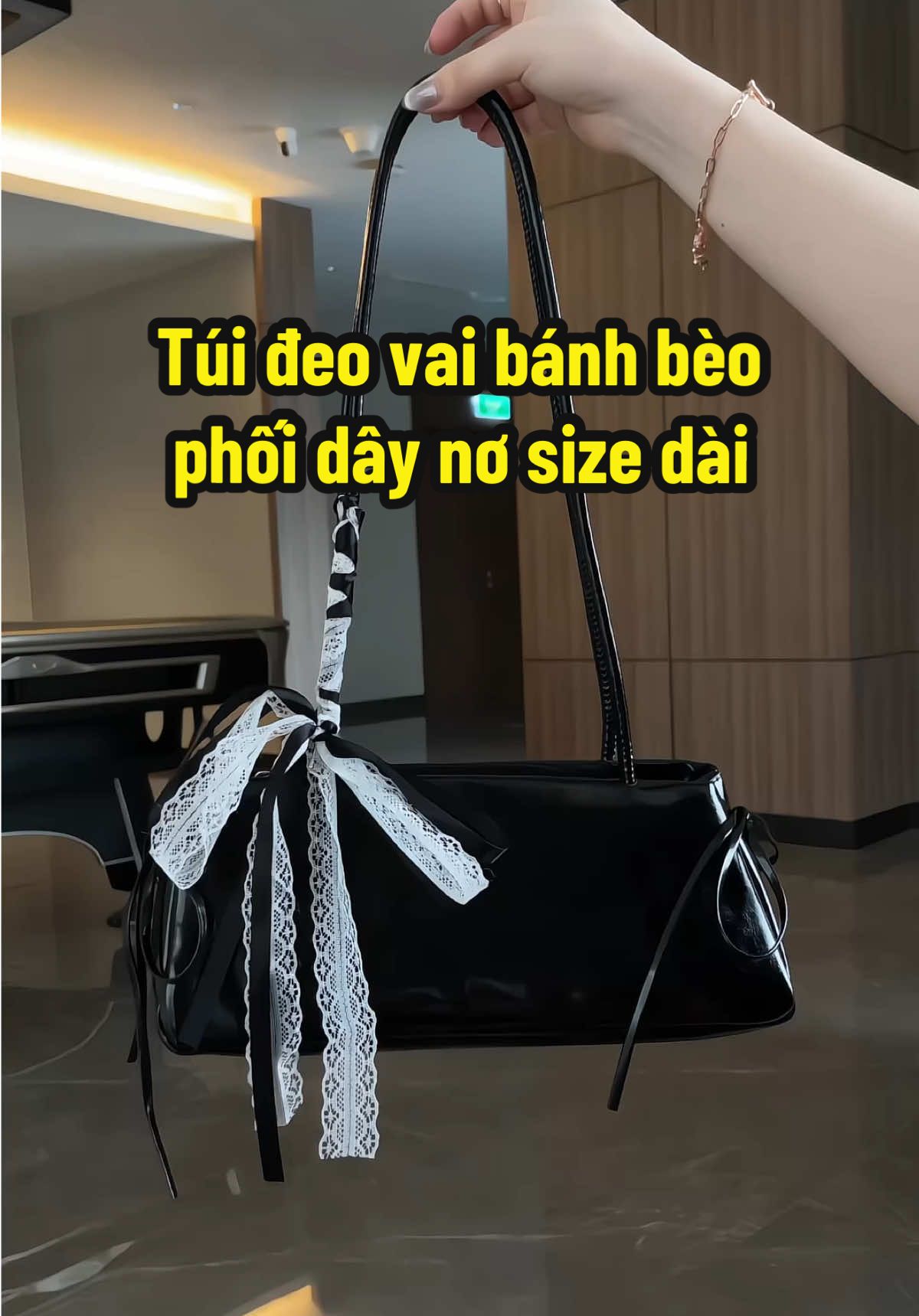 Túi xách nữ, túi đeo vai da bóng phối dây nơ xinh, size dài chị e đựng đồ thoải mái nha #jimestore #tuixachnu #reviewtuixachnu #tuixach #tuixinh #tui #tuideovai #tuixachquangchau 