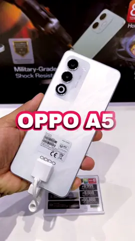 NEW OPPO A5‼️ ✅IP65 Water and Dust Resistance ✅Military-Grade Shock Resistance ✅6000mAh Large Battery + 45W SUPERVOOC™ Flash Charge ✅1000nits Ultra Bright Display ✅Snapdragon 6s 4G Gen 1 #oppo #smartphone #oppophone #oppophilippines #oppoa5 #militarygrade #waterresistant 