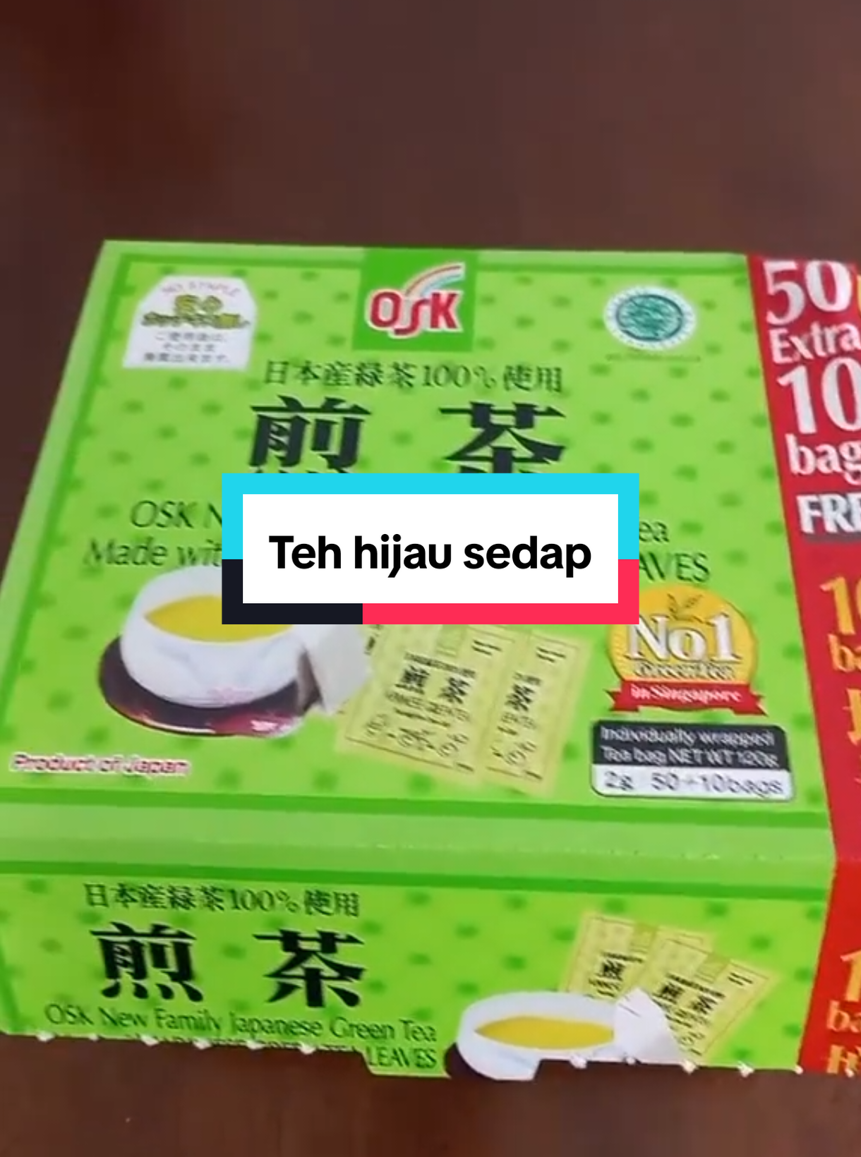 Love the green tea and the aroma.  Not bitter.  Good for health.  Always will have a cup a day.#fypシ゚ #sharingiscaring #Kesihatan