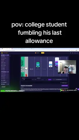 ? college kid chowing his allowance in one shot#stevewilldoit #kickstreaming #fyp 
