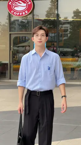 Sơ mi oxford thêu 3D