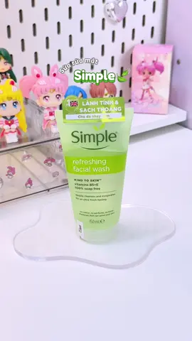 Sữa rửa mặt Simple chân ái cho da nhạy cảm🌱#suaruamat #suaruamatsimple #simple #suaruamatchodanhaycam #skincare #skincareroutine #xuhuong #unilever 