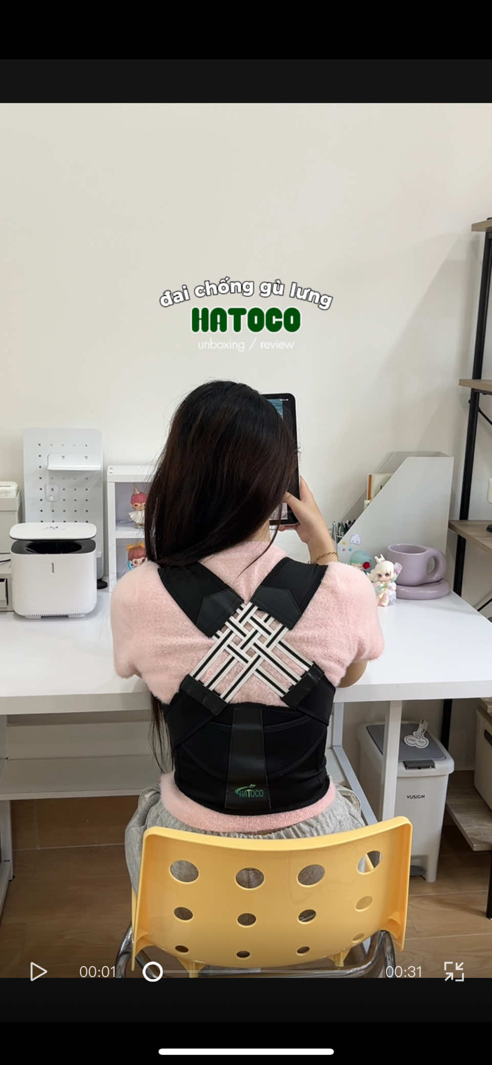 hay ngồi làm việc lâu như tui 👩‍💻 thì sắm thử em này đi mọi người ưng lắm luôn á 💯✨#hatoco #chonggulung #daideochonggu #dunglungthang #caithiendangdi #unboxing #reviewlamdep #dangdepeothon #trend #muataitiktok #viral #nghile2009 