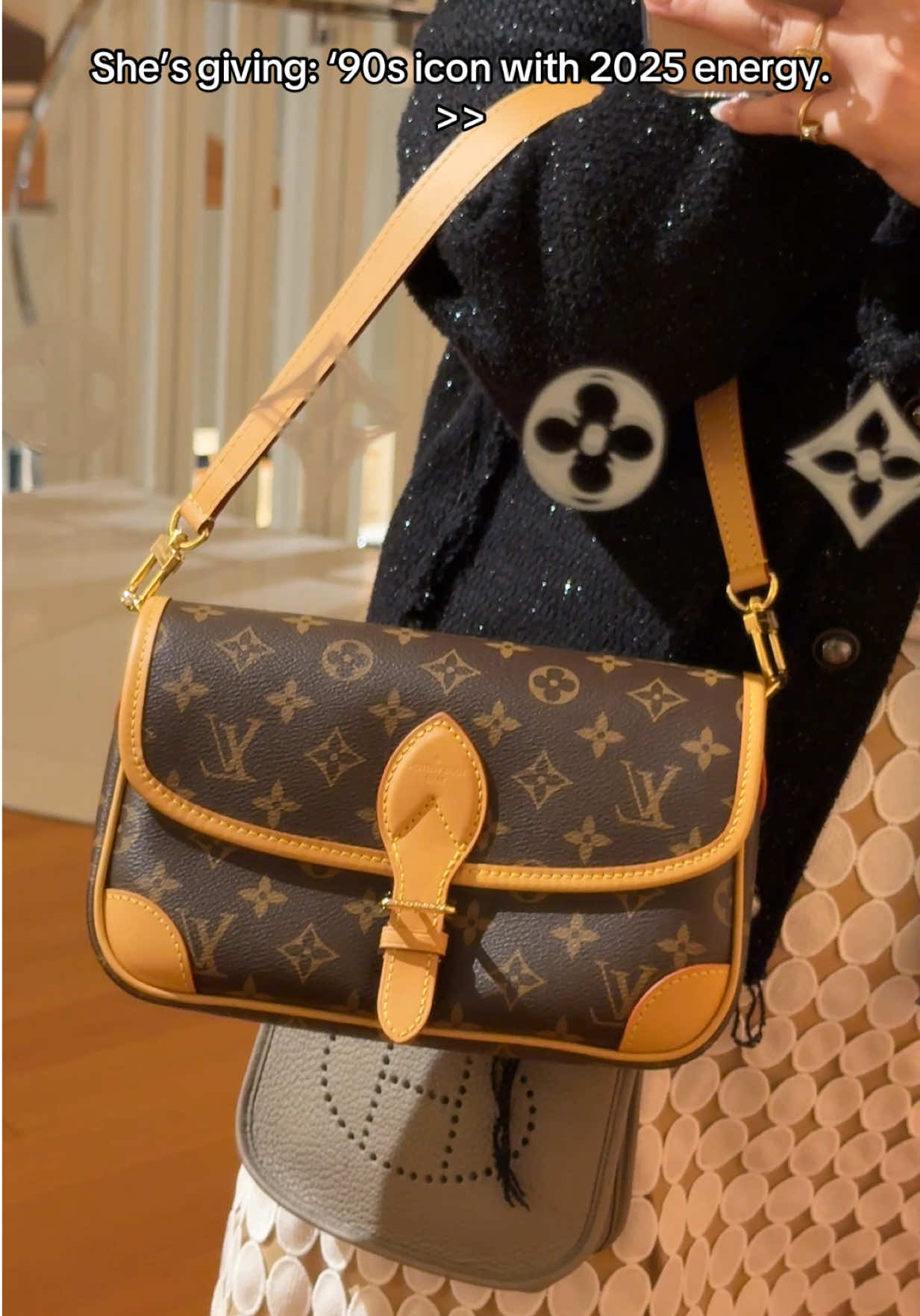 A little vintage. A lot iconic. ✨ The Louis Vuitton #Diane bag is a love letter to the ‘90s—revived with modern elegance. Crafted in Monogram canvas with aged leather corners, a magnetic flap, and a wide jacquard strap that flips from bold LV to subtle Monogram Flower. She’s structured, timeless, and quietly powerful—just like you. ✨ Full set, boutique-fresh ✨ Reversible jacquard strap + removable leather strap ✨ Smart pockets inside & out 💬 Secure this stunning piece today with our hassle-free layaway plans—up to 6 months to pay!💫   📲 Ready to shop? Send us a DM, Viber, or WhatsApp at 0921-773-0042 for a seamless shopping experience!