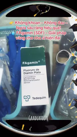 Đây là FAgamin - dung dịch Fluorua Diamin Bạc từ Tedequim. Sản phẩm này giúp: