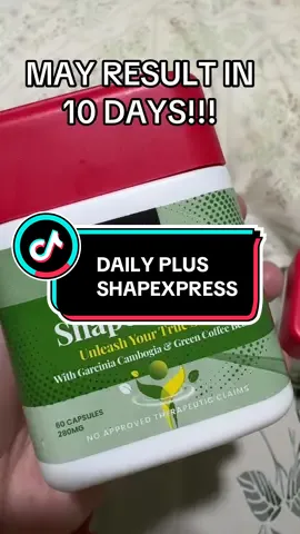 kung gusto mo makakita ng pagbabago after 10 days? kumuha ka na ng DAILY PLUS SHAPEXPRESS! @Daily Plus #dailyplus #nourishwithdailyplus #choosedailyplus #dailyplusshapexpress #balikalindog #garciniacambogia #greencoffee #greencoffeebean #controlcravings #speedupmetabolism #energybooster 