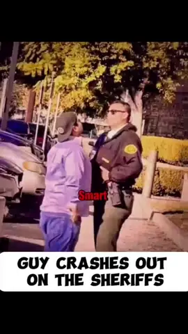 Guy Crashes Out on the Sheriffs#CapCut 