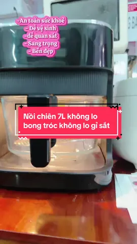 Với lòng nồi bằng thuỷ tinh 7L không lo bong tróc không lo gỉ sắt nhé#xuhuong #noichienkhongdau #noichienkhongdauthuytinh #mishio #dmx #xuhuongtiktok #