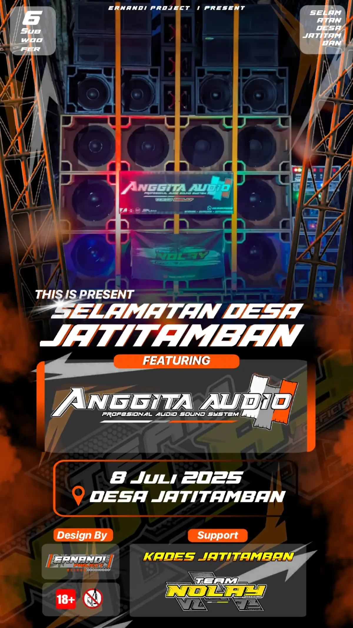 siap menerima info segala acaramu🔥🤙🏻😎 #anggitaaudio #teamnolayofficial #soundhoreg #fyp #soundviral #selamatandesajatitamban 
