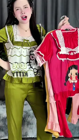 Đồ bộ CỐ VUÔNG (phối ren mịn) lụa xước ánh kim (mềm mịn mát) nhiều họa tiết #dobo #dobomacnha #bolua #thoitrangnu #reviewdoxinh #macdepmoingay #xuhuongtiktok2025 