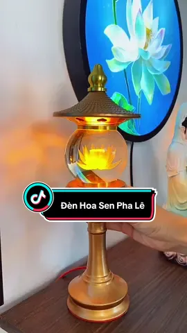 Đèn Hoa Sen Pha Lê Hình Cầu #den #denhoasen #denthocung #hoasen #denphale #phatphapnhiemmau #hocphatmoingay 