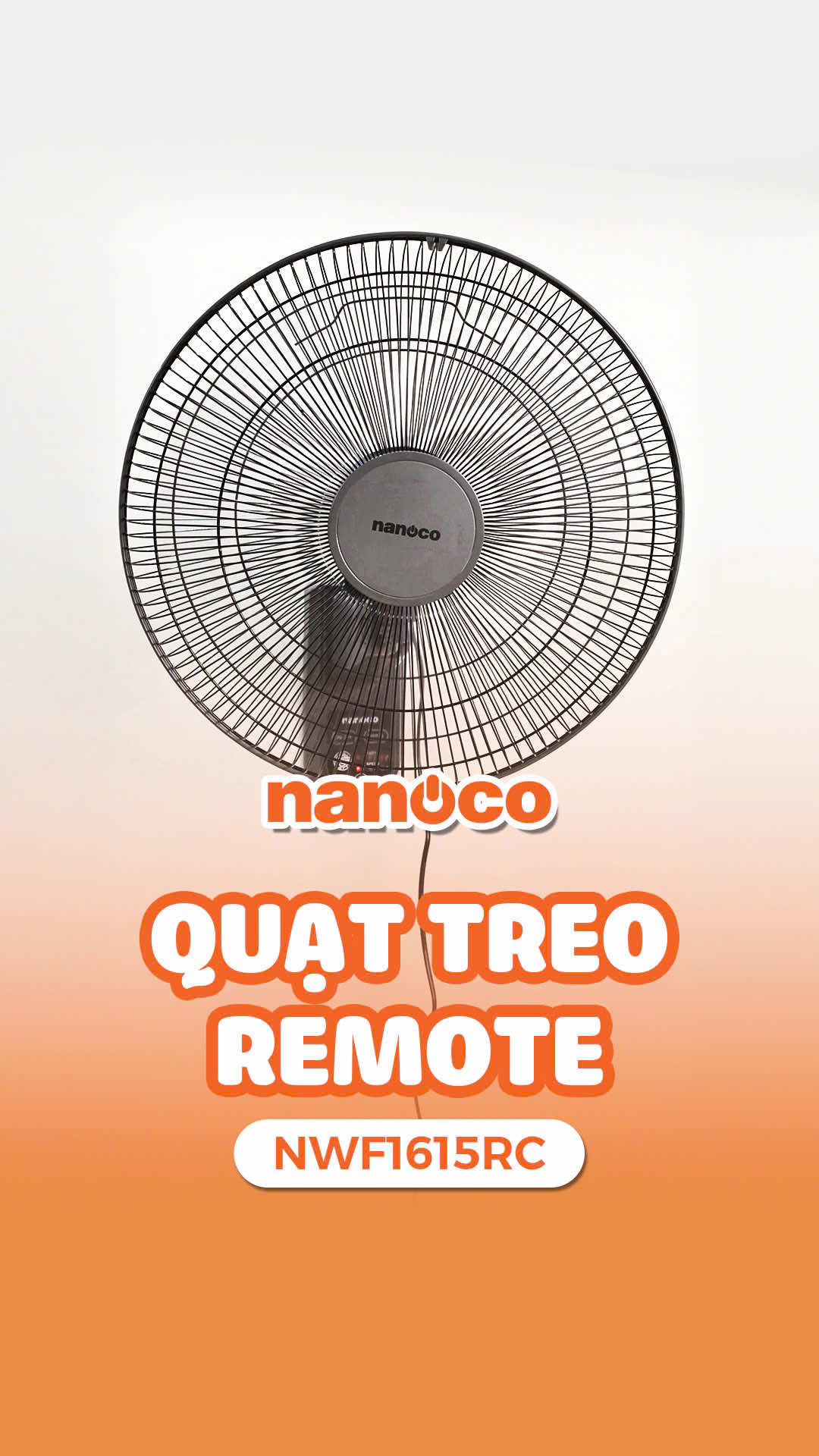 Mua quạt treo thì nhất định phải mua loại có remote của nhà Nanoco  #nanocoshopping #nanoco #xuhuong #quattreotuong #remote #salechinhhang #bldcmotor 