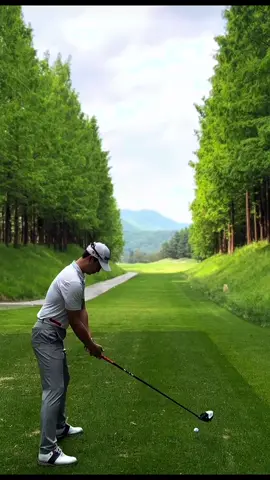 Talk about a narrow fair way! #viralvideos #golf #fyp 