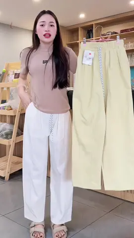 DEAL MỞ BÁN Quần Baggy Nữ Thụng Chất Gió Kaki Mặc Hè-HC