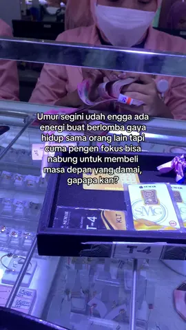 Kita usahakan masa depan yang damai itu🥹🫶🏻 #fyp #nabung #semarnusantara #klaten #emas #investasi #genz #logammulia 