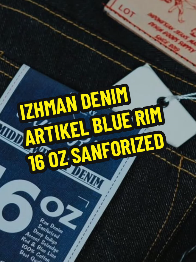 Rekomendasi denim pants budget pelajar dari izhman denim artikel blue rim 16oz DESKRIPSI: - Raw Denim blue deep indigo - Sanforized - slim straight - Variation arcuate - 100% cotton - Selvedge accent (Blue and Redline) - Raised Belt Loop Double - Full button - Natural Vegetable Buffalo leather path - Full chainstiched by union special 43200G Sikat lah bro 🍻#denimpants #denim #denimyourway #lokalbrandindonesia 