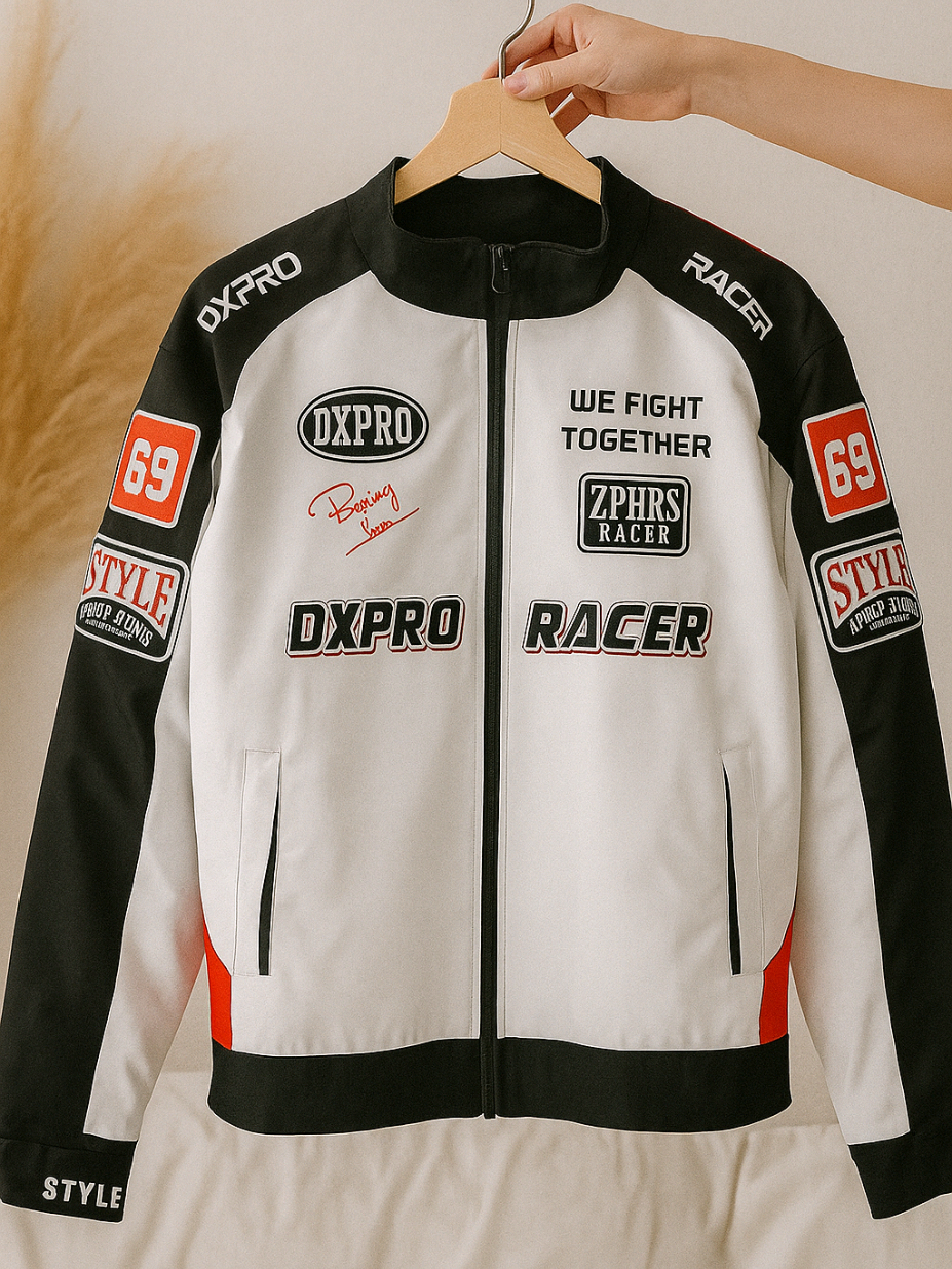 anak motor sini kumpul jaket bomber DXPRO Racer #jaketpriawanita #dxproapparel #jaketbomber #jaketracing 