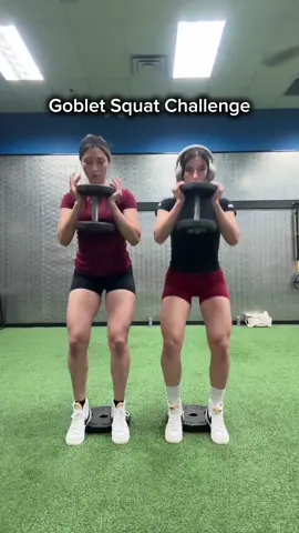 Save this for your next leg day and try it with your gym bestie 💪🏼 #gobletsquatchallenge #gymbestie #gymbesties #gobletsquat #legdayworkout #squat #squatsworkout #GymTok #gymgirl #gymgirlsoftiktok #fyp 