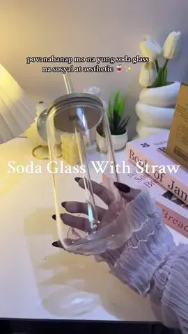 sosyal na soda glass nandyan sa yellow basket ko!! #aestheticglassware #sodaglasswithstraw #sodaglass #glass #glassware 