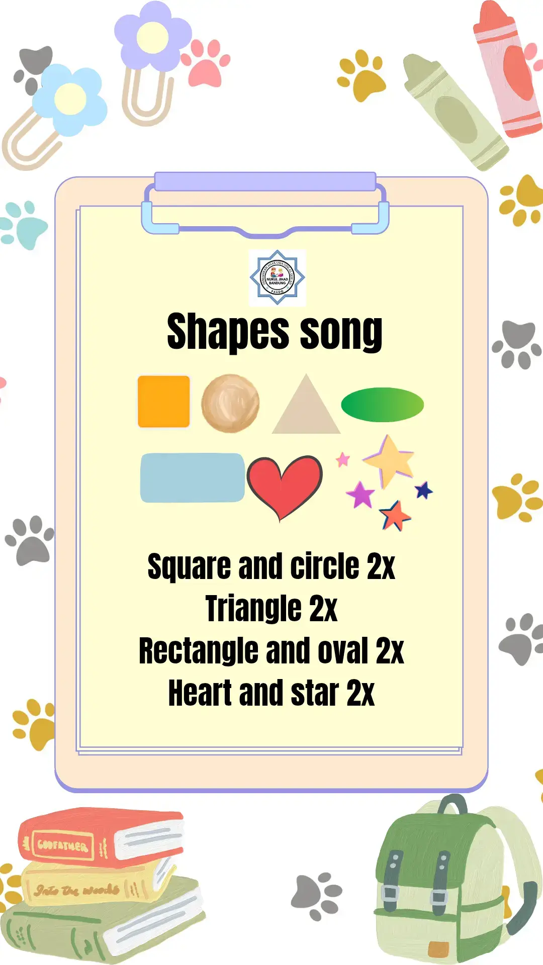 Mengenalkan anak bentuk geometri melalui lagu berbahasa Inggris #kidsong #englishsong #shapes #paudqunuruljihad #anakusiadini 