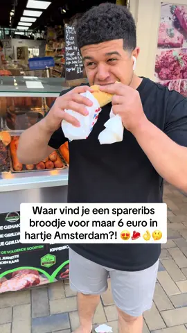 Waar vind je een spareribs broodje voor maar 6 euro in hartje Amsterdam?! 😍🥩👌🤔@pyramidsbarbershop @Slagerij atlas #Nederlands #Amsterdam #الشعب_الصيني_ماله_حل😂😂 #مصر_السعوديه_العراق_فلسطين #viral #