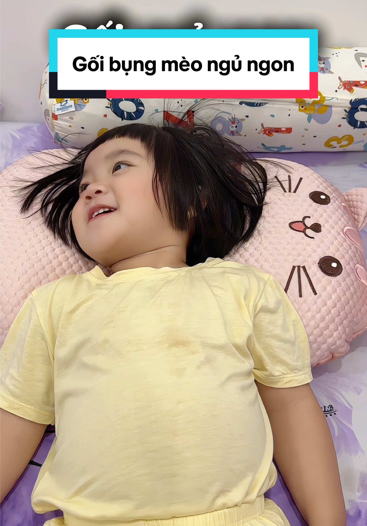 Từ ngày đổi gối thấy con ngủ ngon giấc hẳn 🥰 #goi #goichobe #goicaosunon #xuhuong #thubinh1997 