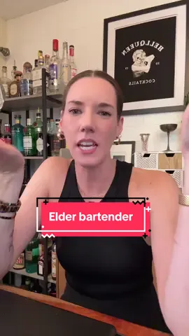Elder Bartender #hellqueencocktails #bartender #bartendersoftiktok 