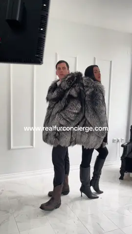 Luxury Silver Fox Fur Jacket With Big Hood made in your measurements 🪡✂️ www.realfurconcierge.com #whitefoxcoat #pinkfox #blue #switzerland🇨🇭 #foxcoat #furcoat #london #newyork #austrianalps #furcoat #luxurylife #luxuryliving #fashion #tiktokfshion #winter #apresski #womanstyle #minkfurjacket #furjacket #coat #london #furcoats #furjacket #whiteminkfur #fur #gstaad #toronto #luxurycoat