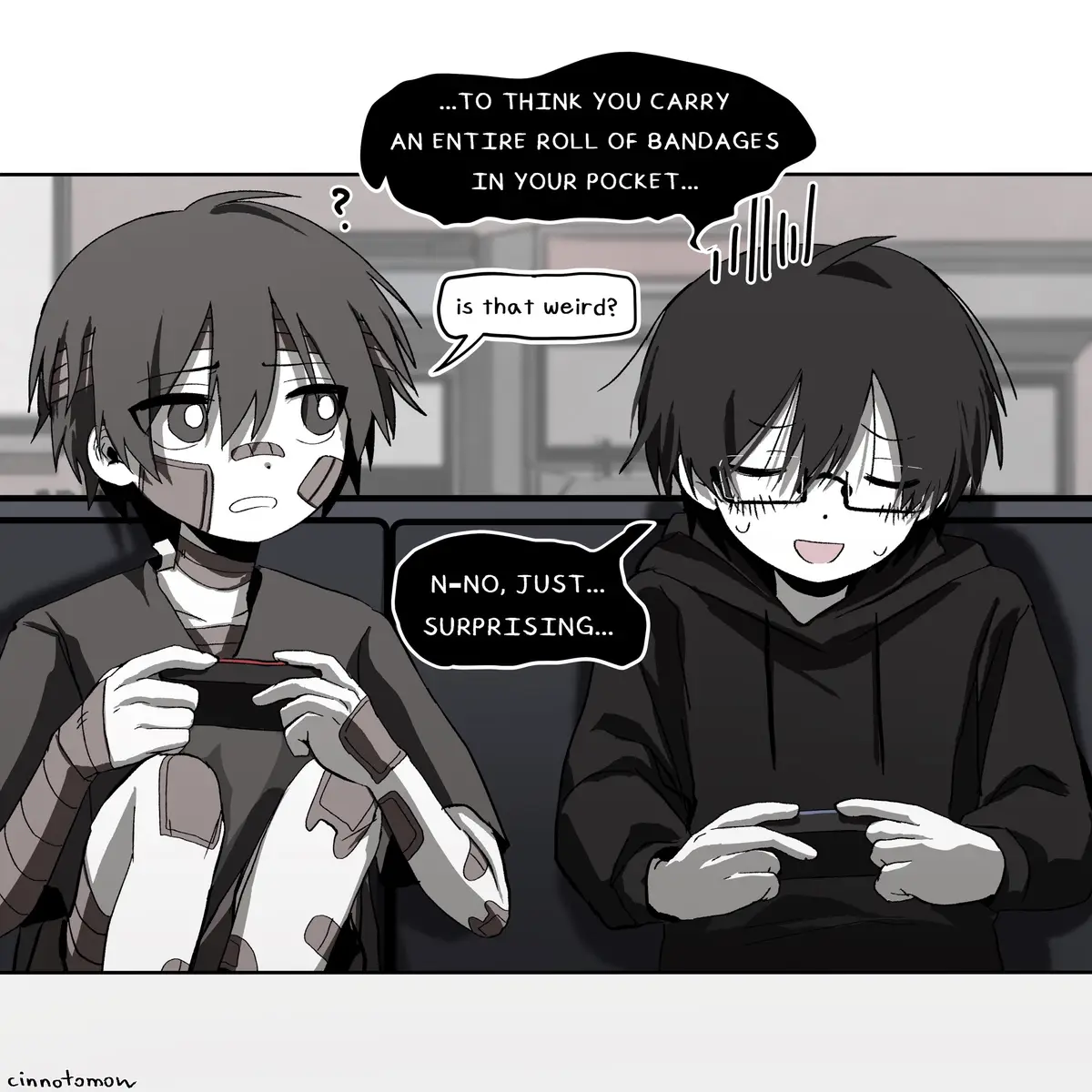 I forgot what part I’m on I think it was still 57 “Everything but your Life” webtoon link in my bioooo They will play video game  #everythingbutyourlife #ebyl 