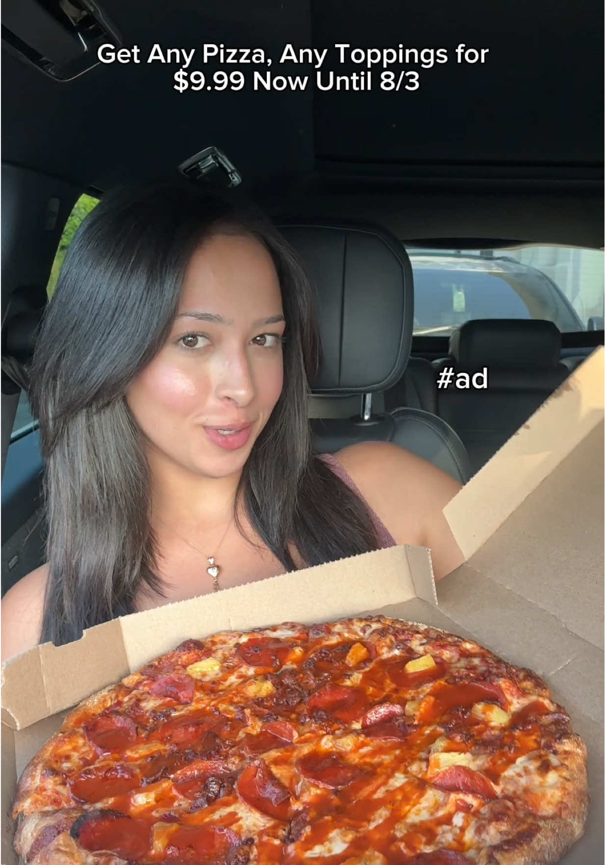 #ad get any pizza, any toppings for $9.99 NOW-8/3! @Domino’s #dominoscreatorcollective