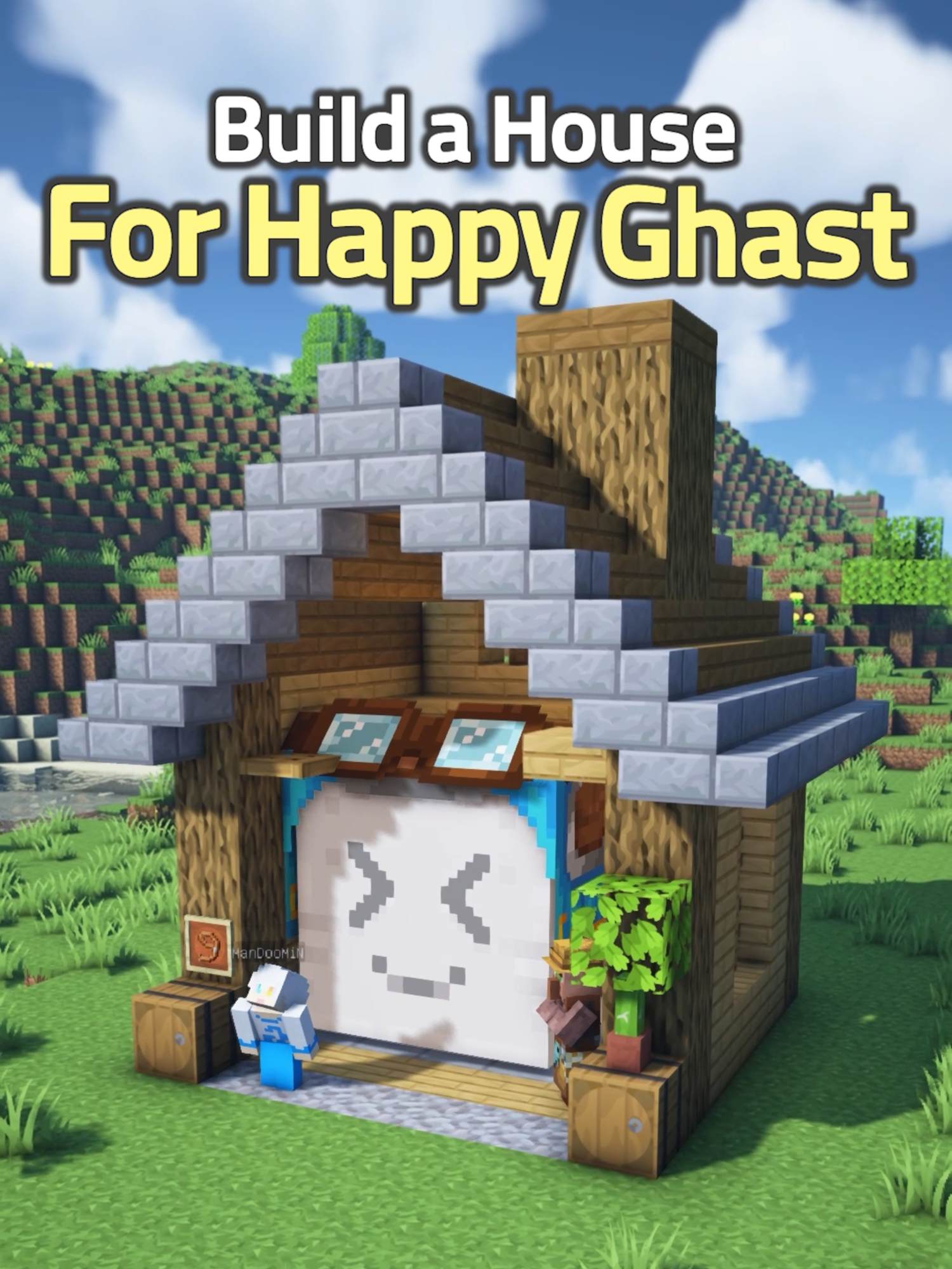 Build a House for Happy Ghast 👻🏠 #minecraft #minecraftbuilding #minecrafttutorial