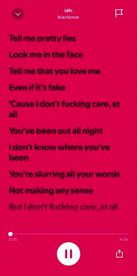 Idfc-Blackbear #lyrics #audio #spotify #fyp #sad #fullsong #blackbear
