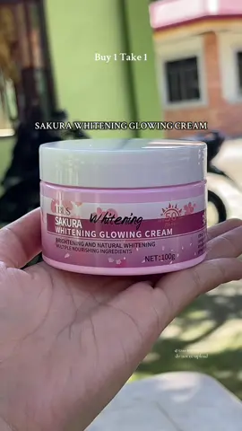 SAKURA WHITENING GLOWING CREAM BUY ONE TAKE ONE #checkthisout #viral #fyp #whiteningcream 