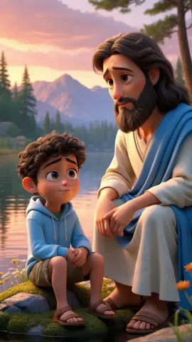 Sentindo o coração apertado? 🫶 Jesus entende até os pensamentos que você não consegue explicar. Respira fundo… e ouve essa mensagem. 💬✨ #Jesus #Ansiedade #Fé #Pixar3D #PodcastComJesus #MensagemDoCéu #Devocional 
