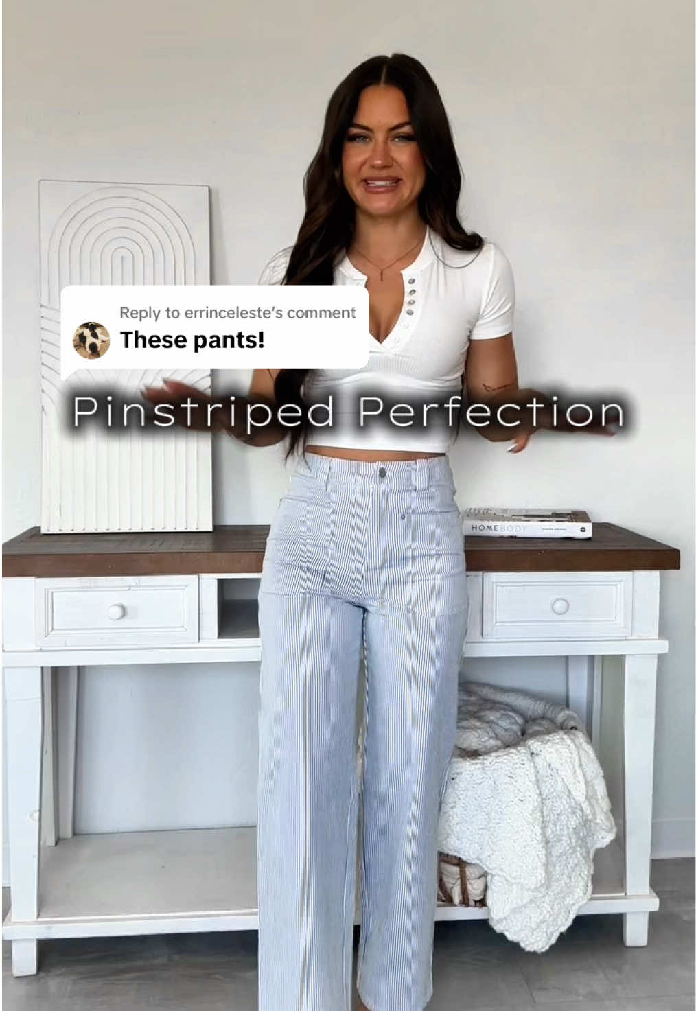 Replying to @errinceleste they are the cutest summer pants 🙌💕 #casualoutfit #summerpants #pinstripe #oldmoneyvibes #outfitinspo #summerlooks #freshfits #straightlegjeans #pants #womenstyle 